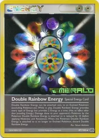 EX Emerald - Double Rainbow Energy Holo Logo