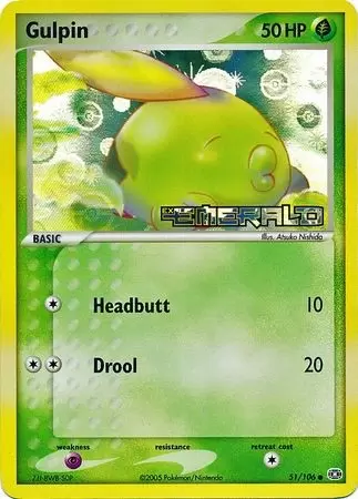 EX Emerald - Gulpin Holo Logo