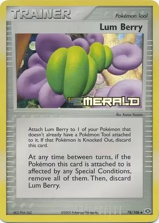 EX Emerald - Lum Berry Holo Logo
