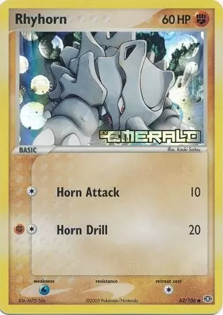 EX Emerald - Rhyhorn Holo Logo