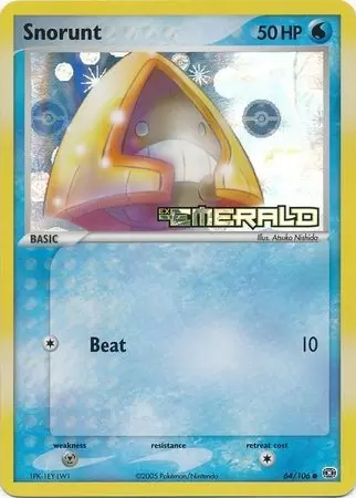 EX Emerald - Snorunt Holo Logo