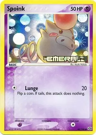 EX Emerald - Spoink Holo Logo