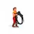 Femme jockey avec une selle