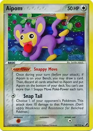 EX Unseen Forces - Aipom Holo Logo
