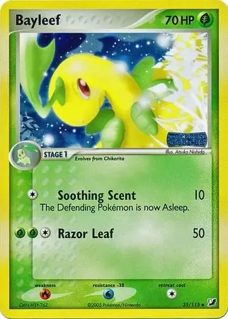 EX Unseen Forces - Bayleef Holo Logo