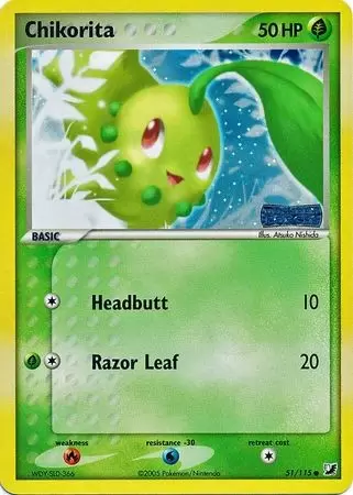 EX Unseen Forces - Chikorita Holo Logo