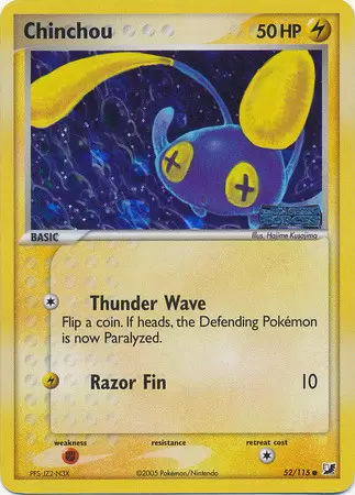EX Unseen Forces - Chinchou Holo Logo