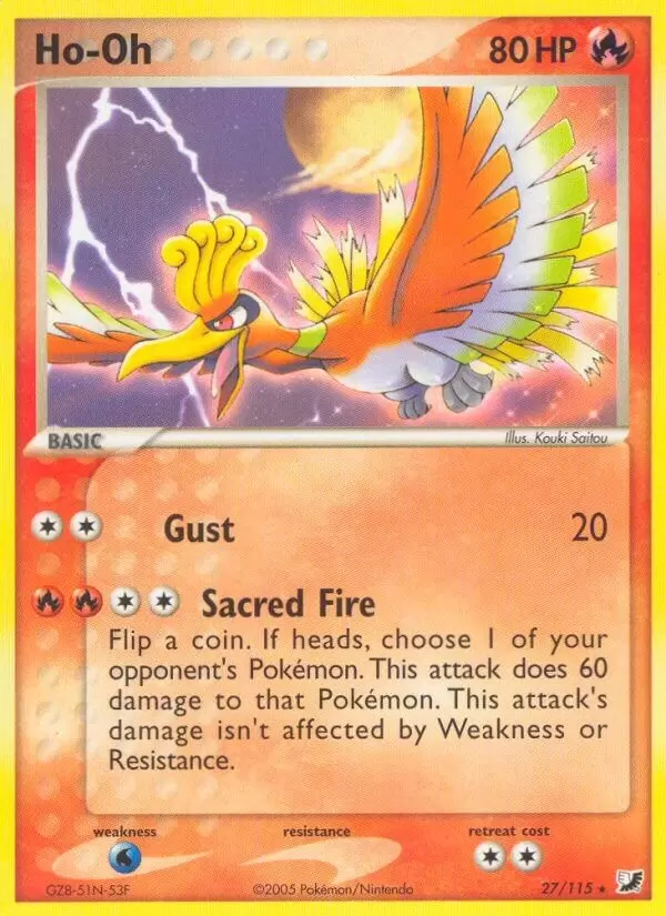 Pokemon Trading Card Game 140/195 Ho-Oh V : Rare Holo V Card