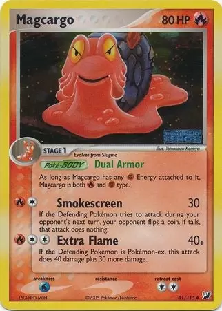 EX Unseen Forces - Magcargo Holo Logo