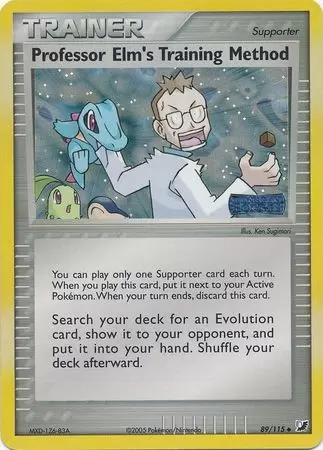 EX Unseen Forces - Professor Elm\'s Training Method Holo Logo