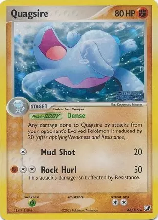 EX Unseen Forces - Quagsire Holo Logo