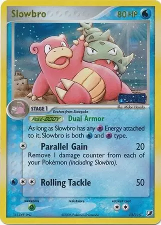EX Unseen Forces - Slowbro Holo Logo