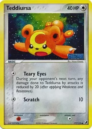 EX Unseen Forces - Teddiursa Holo Logo