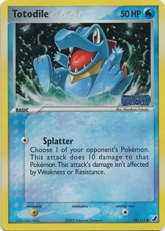 EX Unseen Forces - Totodile Holo Logo