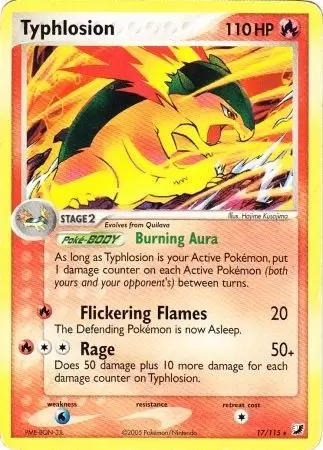 POKEMON EX FORCES CACHEES HOLO N° 110/115 TYPHLOSION EX 