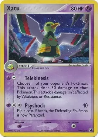 EX Unseen Forces - Xatu Holo Logo
