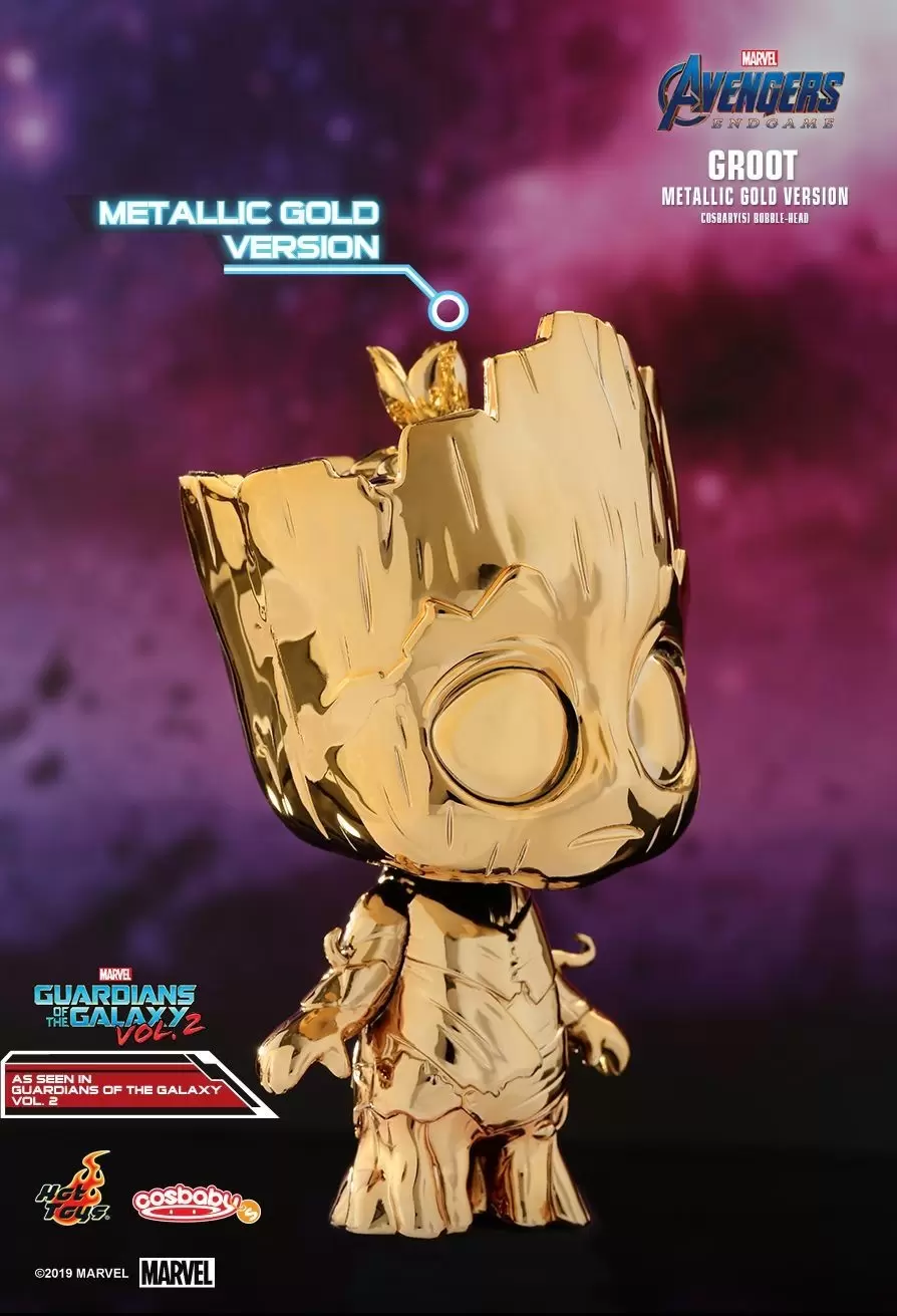 Cosbaby Figures - Avengers: Endgame - Groot (Metallic Gold Version)