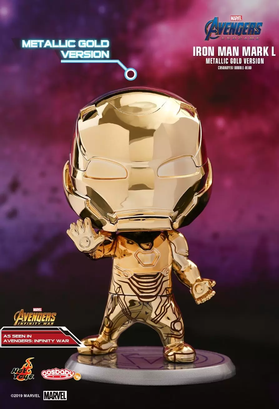 Cosbaby Figures - Avengers: Endgame - Iron Man Mark L (Metallic Gold Version)