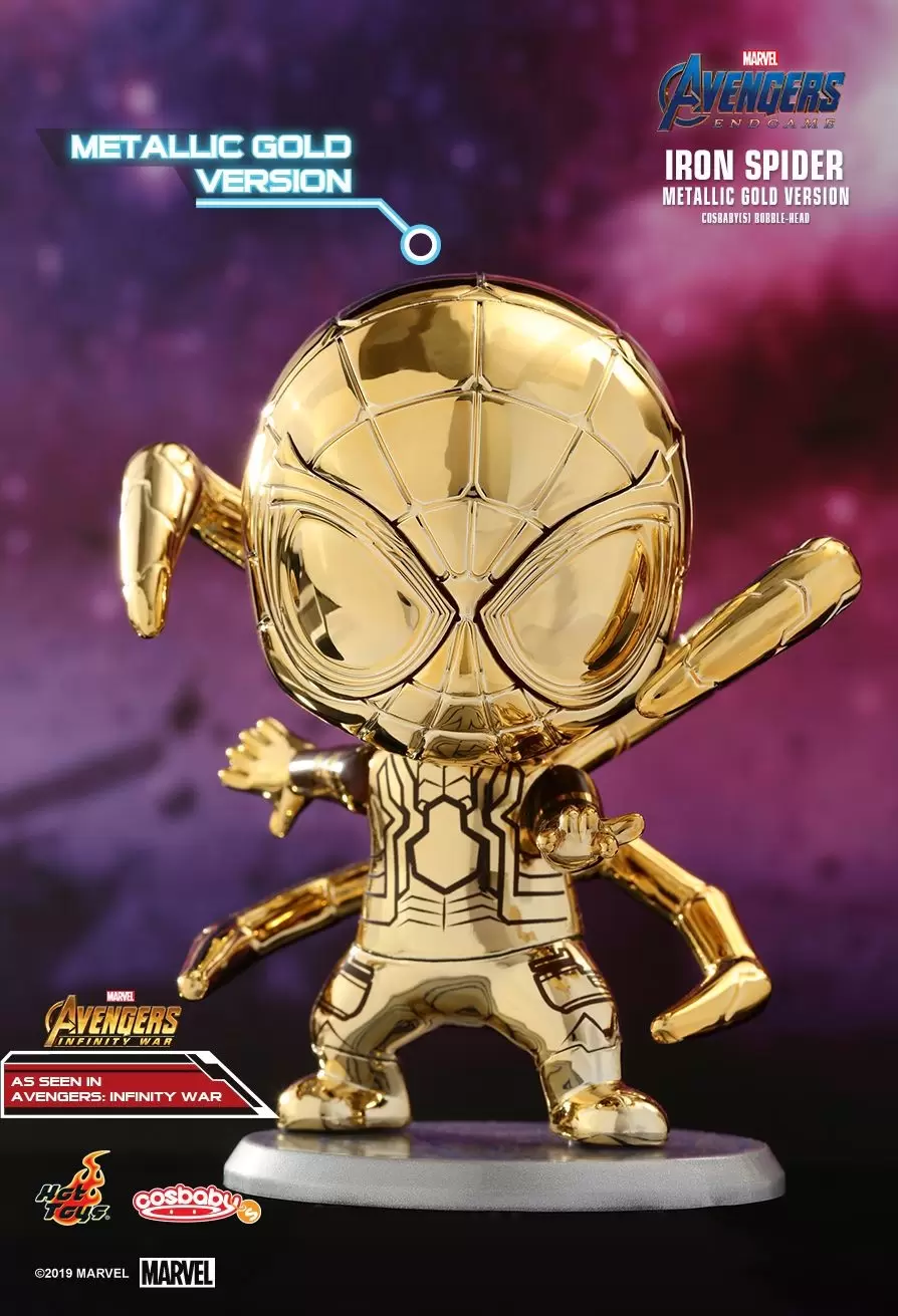 Cosbaby Figures - Avengers: Endgame - Iron Spider (Metallic Gold Version)