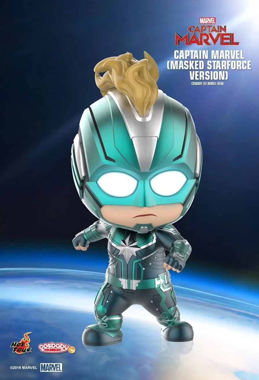 Cosbaby Figures - Captain Marvel - Captain Marvel (Masked Starforce Version)
