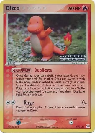 EX Delta Species - Ditto (Charmender) Holo Logo