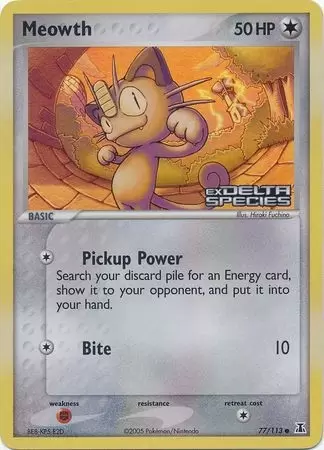 EX Delta Species - Meowth Holo Logo