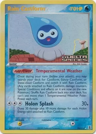 EX Delta Species - Rain Castform Holo Logo