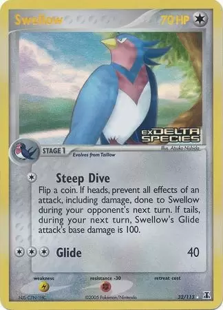 EX Delta Species - Swellow Holo Logo