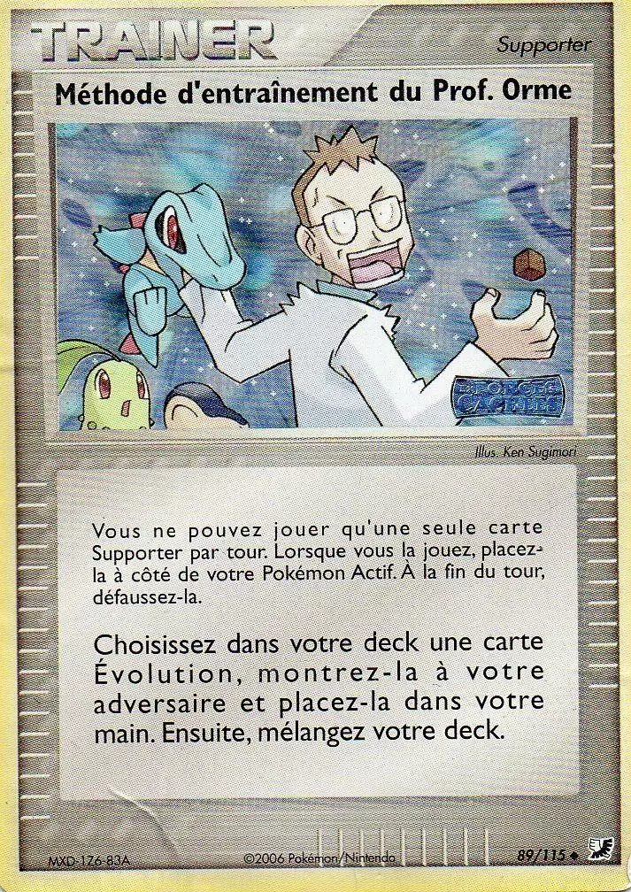 EX Forces cachées - Méthode d\'entraînement du Prof. Orme holographique Logo