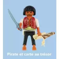 Pirate and treasure map