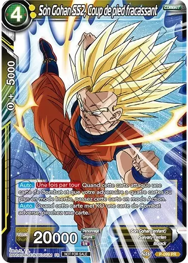 Dragon Ball Super Carte Promo FR - Son Gohan SS2, Coup de pied fracassant