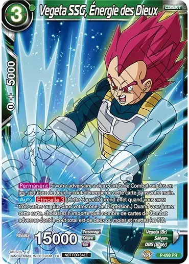 Dragon Ball Super Carte Promo FR - Vegeta SSG, Énergie des Dieux