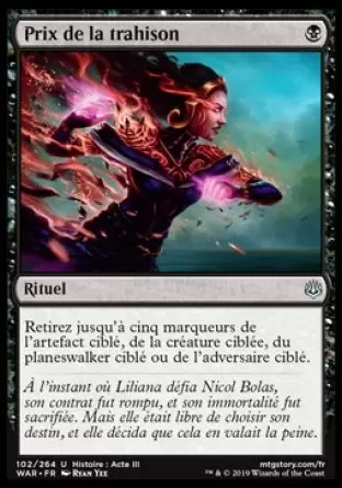 War of the Spark - Prix de la trahison