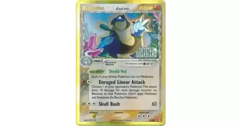 Blastoise Holo Logo - EX Crystal Guardians Pokémon card 2/100