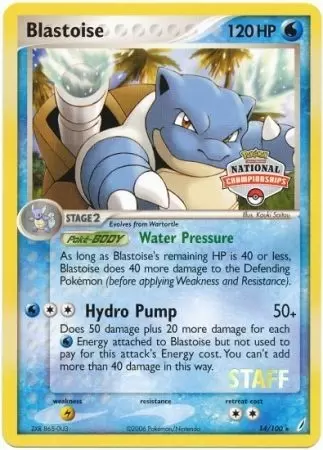 EX Crystal Guardians - Blastoise National Championships Staff