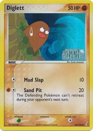 EX Crystal Guardians - Diglett Holo Logo