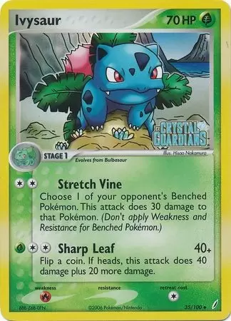 EX Crystal Guardians - Ivysaur Holo Logo