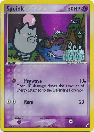 EX Crystal Guardians - Spoink Holo Logo