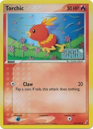 EX Crystal Guardians - Torchic Holo Logo