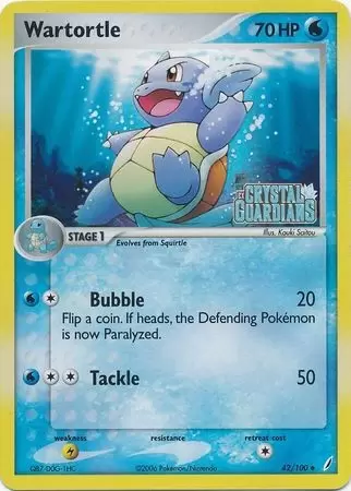 EX Crystal Guardians - Wartortle Holo Logo
