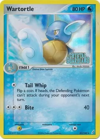 EX Crystal Guardians - Wartortle Holo Logo