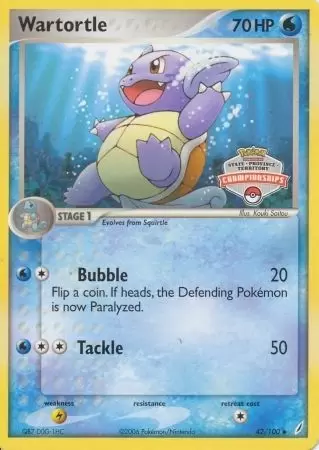 EX Crystal Guardians - Wartortle State Province Territory Championships