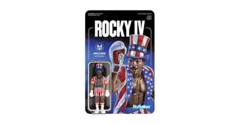 Rocky 4 figura de acción ReAction Apollo Creed Super 7 Nuevo 