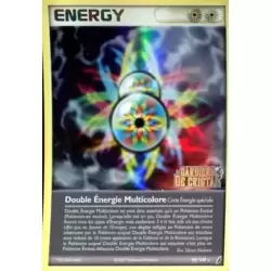 Double Énergie Multicolore holographique Logo