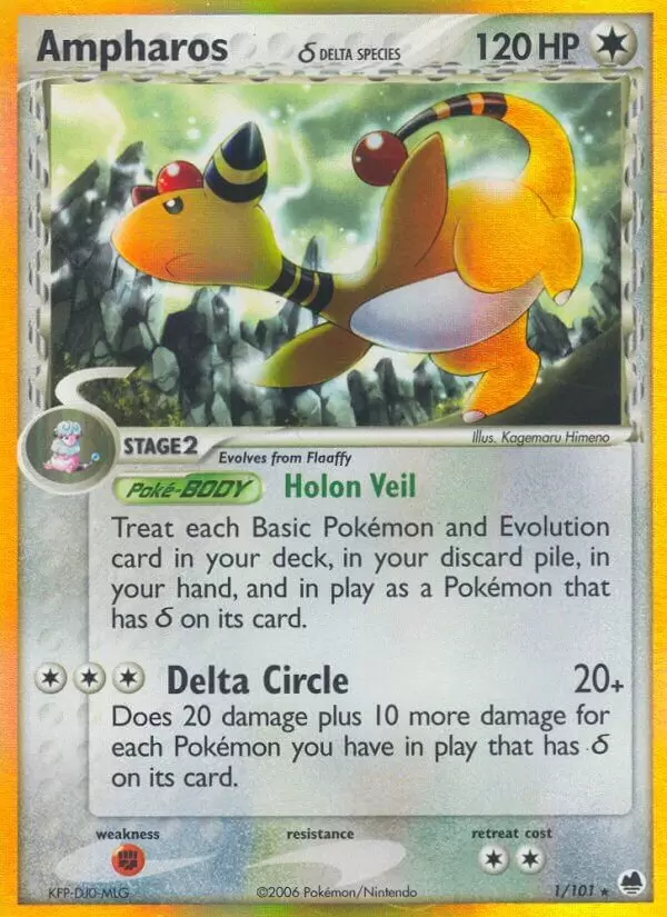 EX Dragon Frontiers - Ampharos Holo
