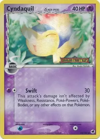 EX Dragon Frontiers - Cyndaquil Holo Logo