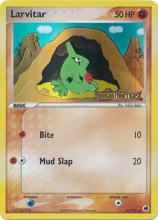 EX Dragon Frontiers - Larvitar Holo Logo