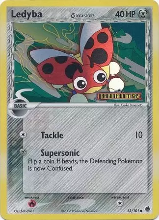 EX Dragon Frontiers - Ledyba Holo Logo