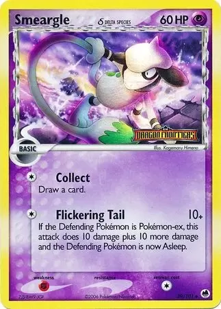 EX Dragon Frontiers - Smeargle Holo Logo