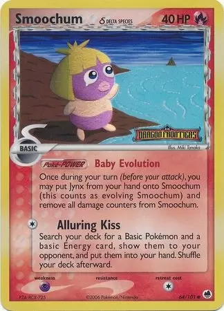 EX Dragon Frontiers - Smoochum Holo Logo